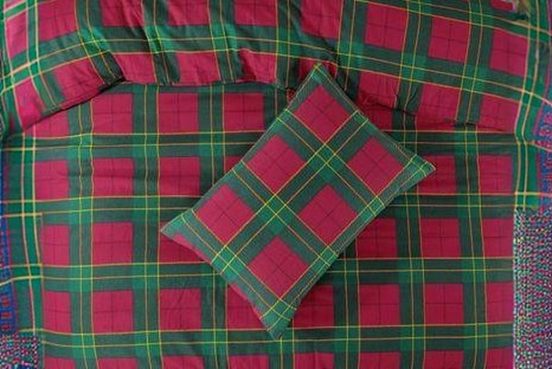 Thermal Flannelette Tartan Bedding Set – 100% Brushed Cotton, Machine Washable, Classic Check, Multiple Sizes & Colours | Wowcher