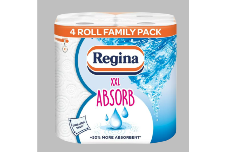 Regina XXL Ultra-Absorbent Kitchen Roll 4 Pack – Extra Large, Strong & Eco-Friendly Paper Towels | Wowcher Regina XXL Ultra-Absorbent Kitchen Roll 4 Pack – Extra Large, Strong & Eco-Friendly Paper Towels | Wowcher
