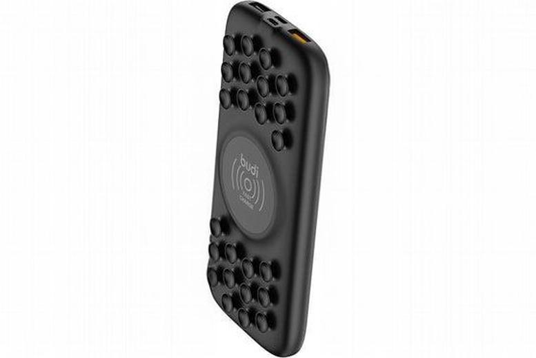 Budi 10000mAh Pocket Wireless Charger Power Bank – Fast Charging, Universal for iPhone & Samsung | Wowcher