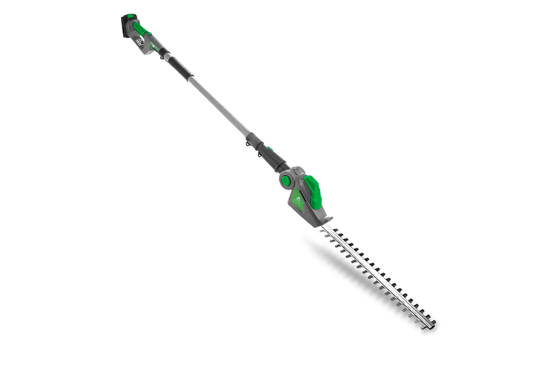 Gracious Gardens 18V Cordless Long Reach Electric Hedge Trimmer – 2.4m Telescopic Pole, Dual-Action Blades, Pivoting Head | Wowcher