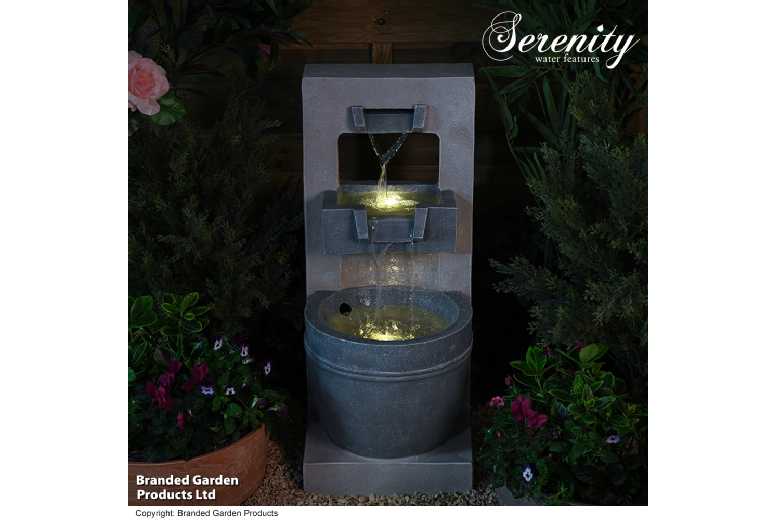 Cascading Bowl LED Water Feature – Elegant Garden Ornament | Wowcher Cascading Bowl LED Water Feature – Elegant Garden Ornament | Wowcher