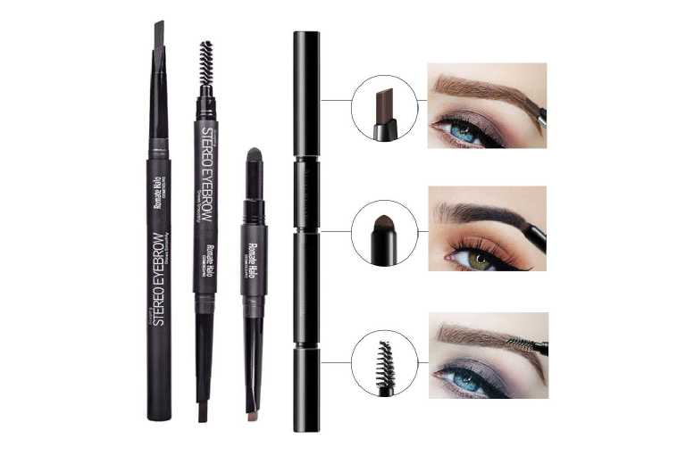 3-in-1 Long-Lasting Waterproof Eyebrow Pen & Stencil – Smudge-Proof, Natural Finish, All-in-One Brow Makeup | Wowcher