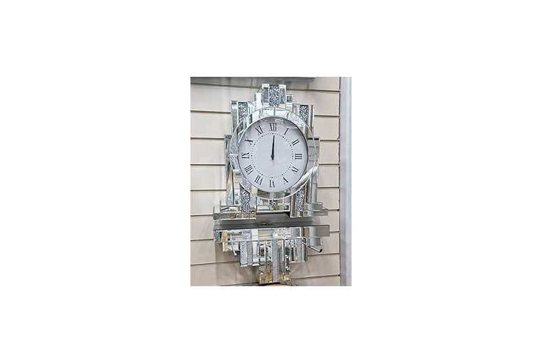 Mirrored Crushed Crystal Diamond Mantel Clock – Freestanding Decorative Glass Shelf for Modern Home | Wowcher Mirrored Crushed Crystal Diamond Mantel Clock – Freestanding Decorative Glass Shelf for Modern Home | Wowcher