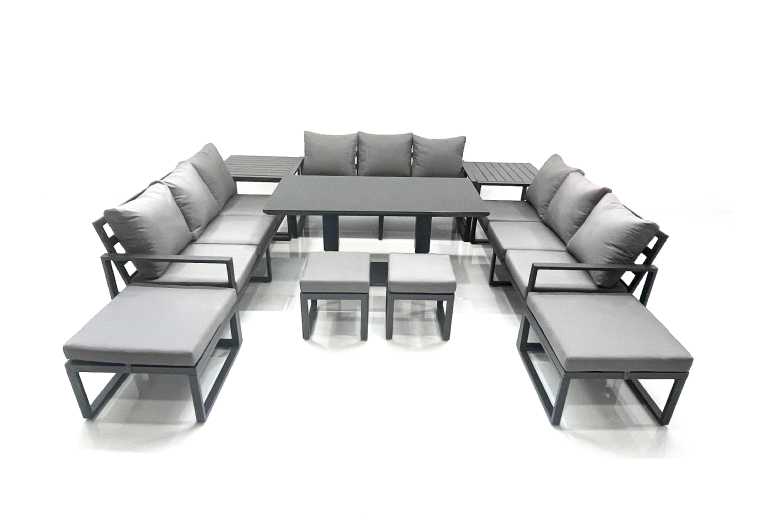 13-Seater Aluminum Garden Sofa Set with Rising Table | Wowcher