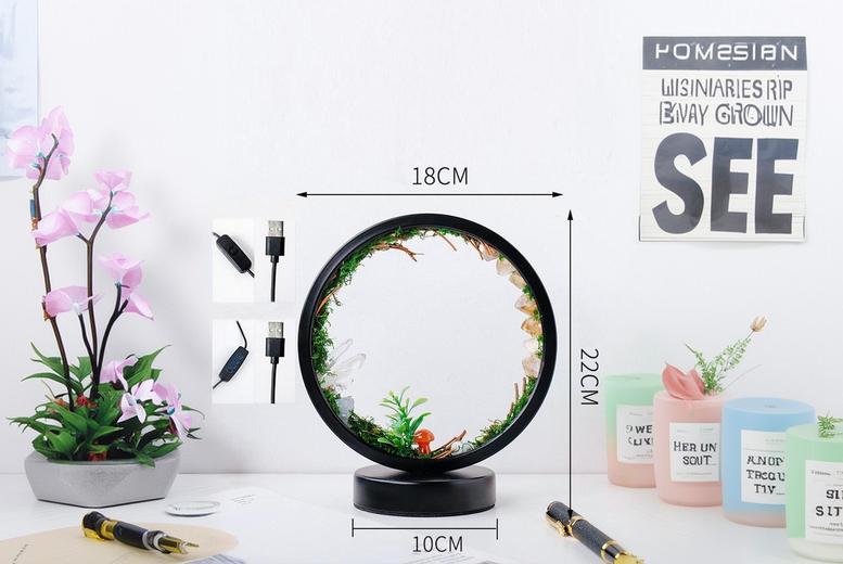 3D LED Table Lamp with Healing Crystals – Forest Stone or Mushroom, Energy Efficient, Warm Glow | Wowcher