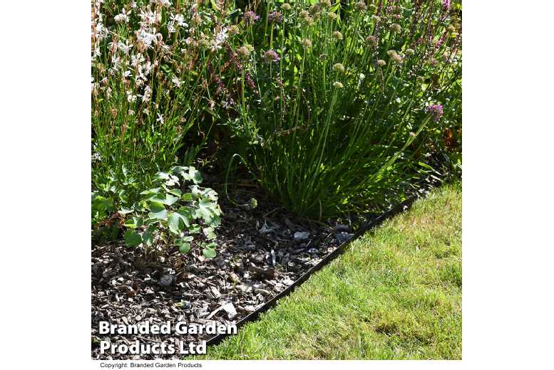 Graphite Metal Lawn & Border Edging – Heavy-Duty Galvanised Steel, 4 Pack | Wowcher