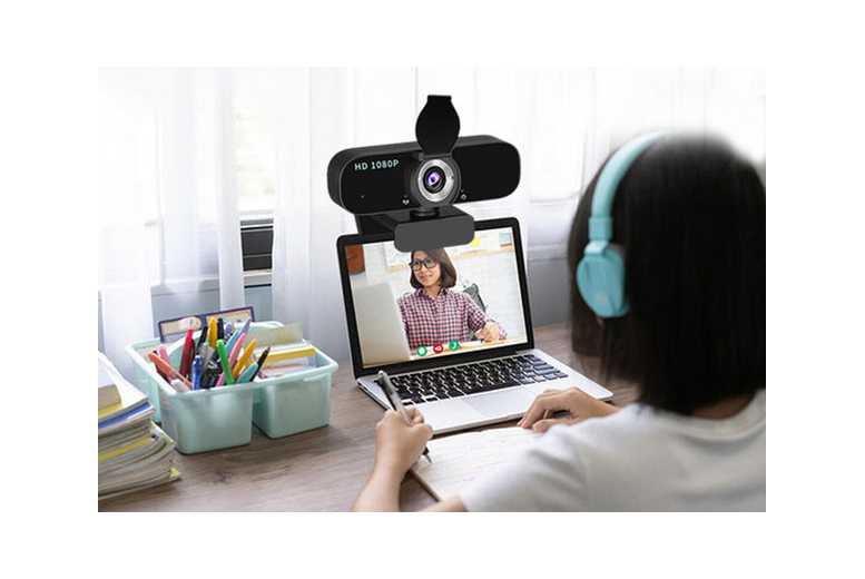 1080P USB Webcam with Auto Focus Built in Mic and Privacy Cover | Wowcher