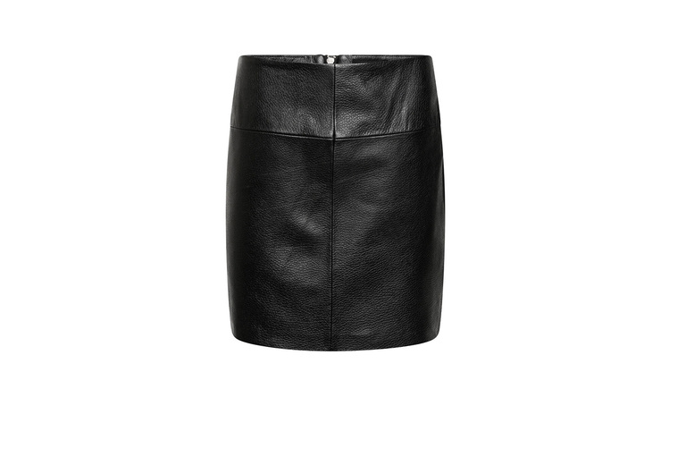 Black Women’s Real Leather Mini Skirt – Classic A-Line, 100% Genuine Leather, Timeless Style | Wowcher