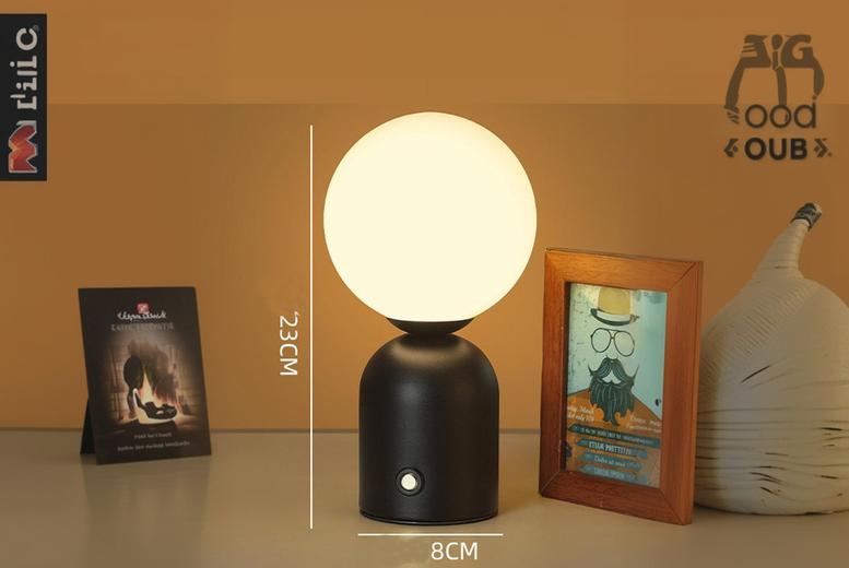 USB-Rechargeable LED Table Lamp – 9 Colour Nordic Mood Light, Touch Dimmable, Cordless | Wowcher