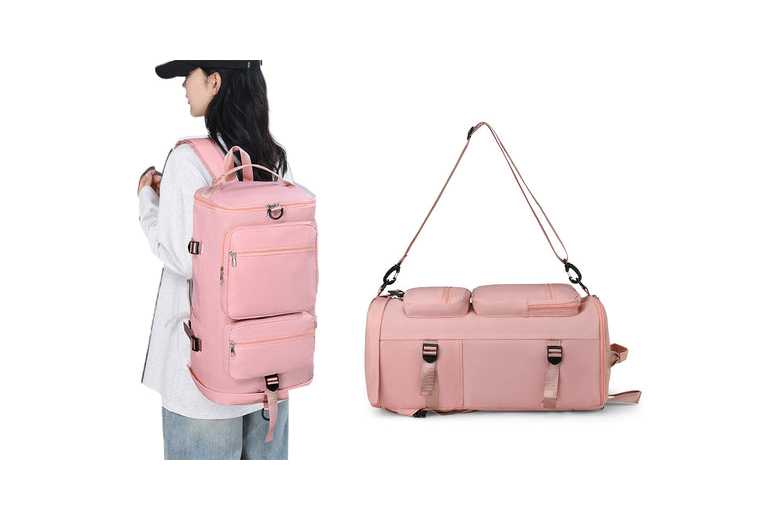 Water Repellent Lightweight Travel Duffle Bag with Shoulder Strap | Wowcher