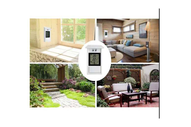 Digital Greenhouse Thermometer with LCD Display – ABS Construction, Max/Min Memory, Wall-Mountable | Wowcher Digital Greenhouse Thermometer with LCD Display – ABS Construction, Max/Min Memory, Wall-Mountable | Wowcher
