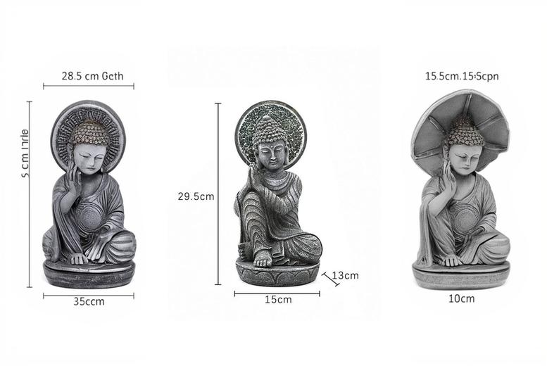 Weatherproof Zen Buddha Solar LED Outdoor Statue – Create Ambient Lighting | Wowcher