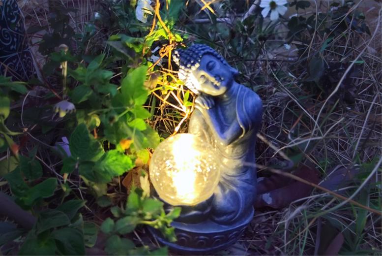 Solar LED Weatherproof Buddha Garden Lamp – Resin Outdoor Lighting | Wowcher Solar LED Weatherproof Buddha Garden Lamp – Resin Outdoor Lighting | Wowcher