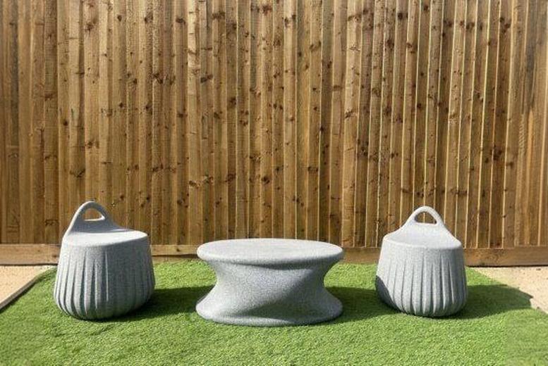 Weather-Resistant Grey Stone Polypropylene Outdoor Furniture Set – Modern Lounge & Dining Options | Wowcher Weather-Resistant Grey Stone Polypropylene Outdoor Furniture Set – Modern Lounge & Dining Options | Wowcher