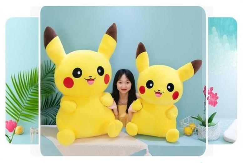 Pikachu  Giant Plush Toy - Cartoon Character Soft Toy, Ages 3+, Collectible Gift | Wowcher
