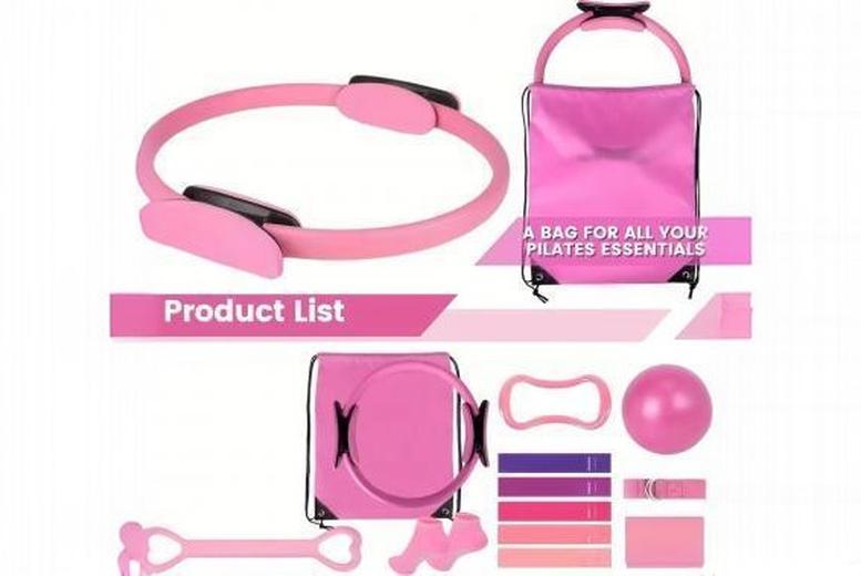 Comprehensive Pilates Ring & Resistance Bands Set – Compact, Durable, Adjustable Home Gym Kit | Wowcher