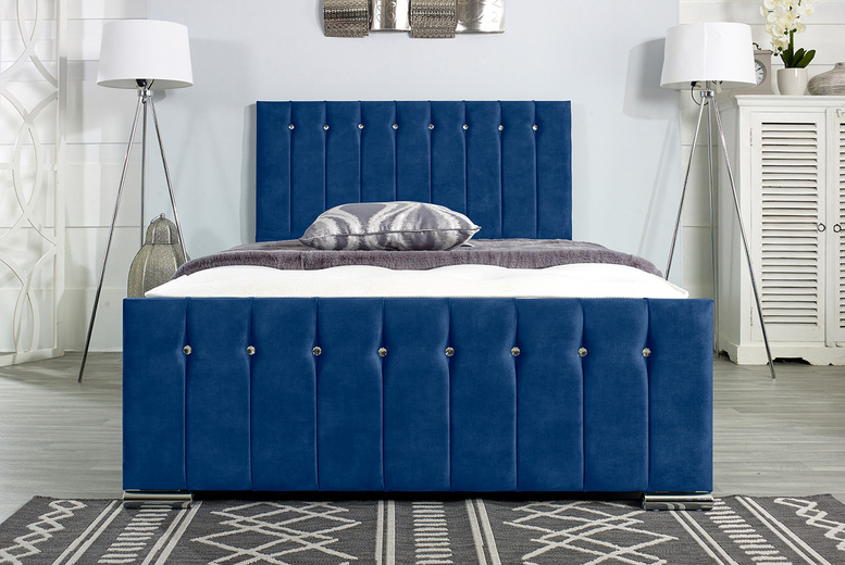 Aria Upholstered Bed with Mattress – All-In-One Comfort & Storage | Wowcher