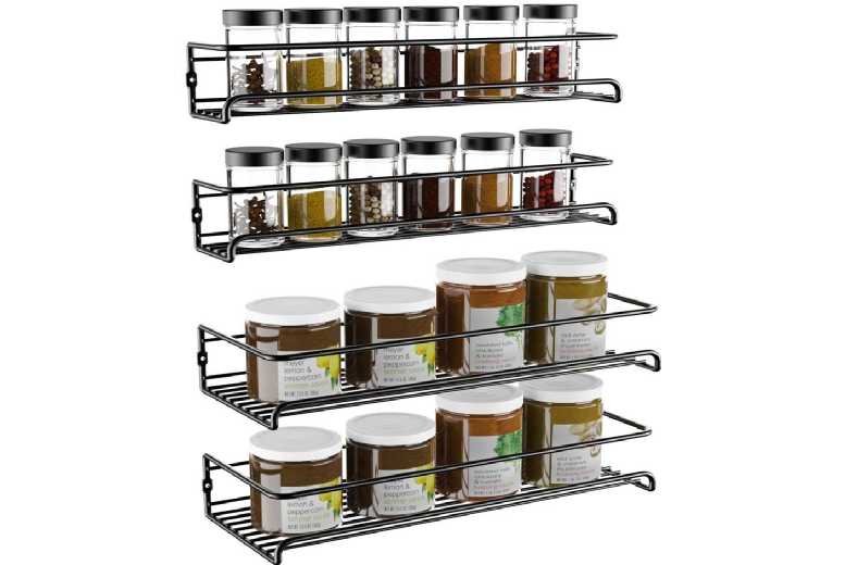 2-Pack Wall-Mounted Spice Racks | Wowcher