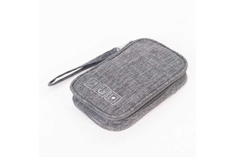 Durable Waterproof Cable Organizer Bag for USB Electronics | Wowcher
