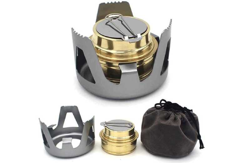 Ultralight Mini Spirit Burner Portable Camping Alcohol Stove – Brass, Aluminium & Stainless Steel – Compact Backpacking Cooker | Wowcher Ultralight Mini Spirit Burner Portable Camping Alcohol Stove – Brass, Aluminium & Stainless Steel – Compact Backpacking Cooker | Wowcher