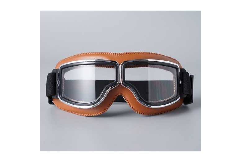 Unisex Black Foldable Vintage Motorcycle Sunglasses – UV400 Protection, Anti-Fog, Unisex Retro Style | Wowcher