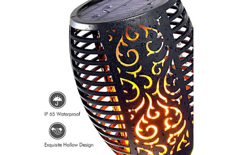LED Solar Flame Torch Light | Wowcher