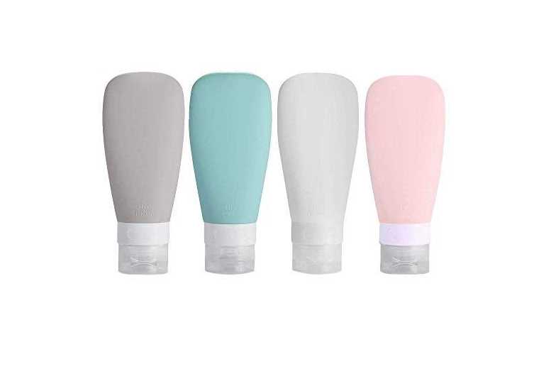 4-Pack Silicone Leak-Proof Travel Bottles – Refillable Toiletry Set | Wowcher