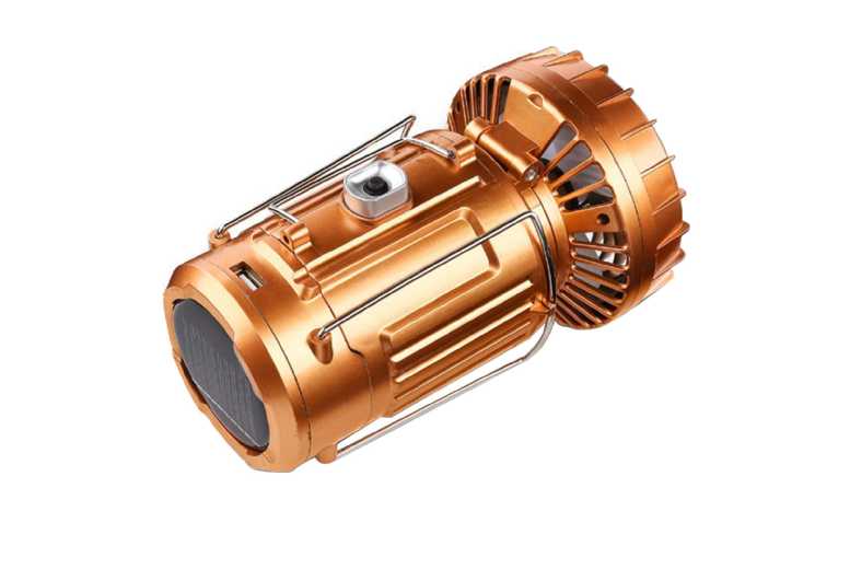 6-in-1 Portable Solar Camping Lantern & Fan – ABS Lightweight, Compact, Multi-Function | Wowcher