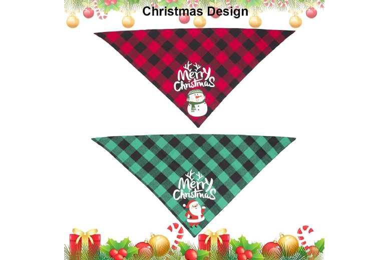 Unisex Black Classic Buffalo Plaid Pet Scarf | Wowcher