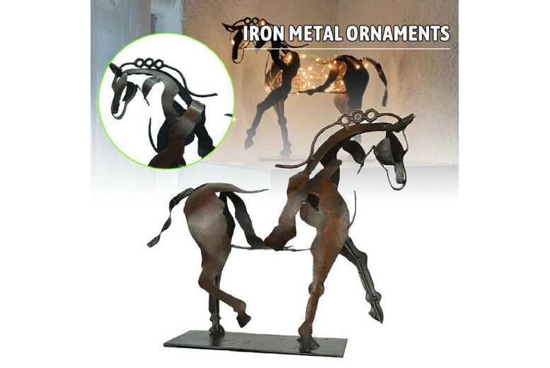 Adonis Horse Hollow Metal Garden Ornament | Wowcher