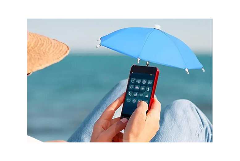 Phone Umbrella Suction Cup Stand Outdoor Phone Shade Cover | Wowcher