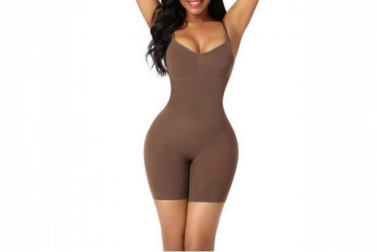 Unisex Brown Seamless One-Piece Waist & Hip Shaping Bodysuit – Breathable Polyamide, Tummy & Thigh Control, Invisible Under Clothes | Wowcher Unisex Brown Seamless One-Piece Waist & Hip Shaping Bodysuit – Breathable Polyamide, Tummy & Thigh Control, Invisible Under Clothes | Wowcher
