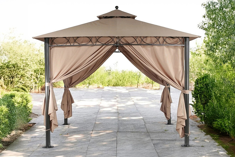 Royalcraft 3m x 3m Dubai Mocha Outdoor Waterproof Gazebo | Wowcher Royalcraft 3m x 3m Dubai Mocha Outdoor Waterproof Gazebo | Wowcher