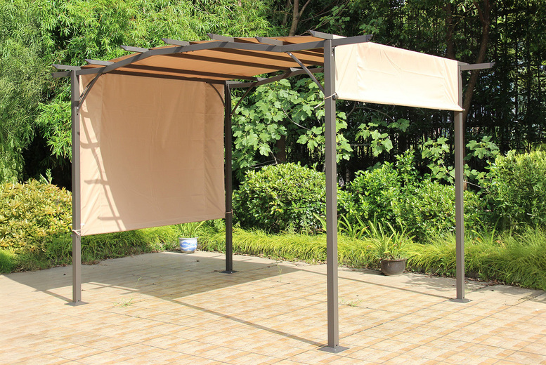 Royalcraft San Remo Steel Weather-Resistant Pergola Gazebo – 2.75m x 3.66m Mocha | Wowcher Royalcraft San Remo Steel Weather-Resistant Pergola Gazebo – 2.75m x 3.66m Mocha | Wowcher