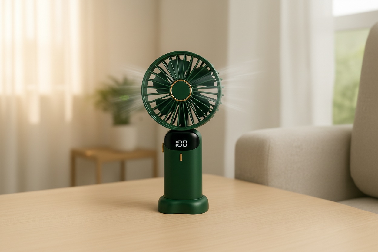 3-in-1 Portable USB Handheld Fan with Digital LED Display – 3 Speeds! | Wowcher