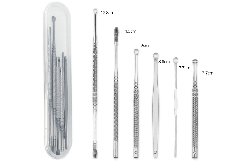 Professional Stainless Steel Ear Wax Removal Kit with Travel Case | Wowcher Professional Stainless Steel Ear Wax Removal Kit with Travel Case | Wowcher