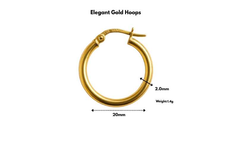 925 Sterling Silver Gold-Plated Creole Hoop Earrings | Wowcher