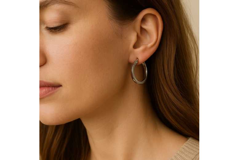 Timeless 925 Sterling Silver Creole Hoop Earrings | Wowcher
