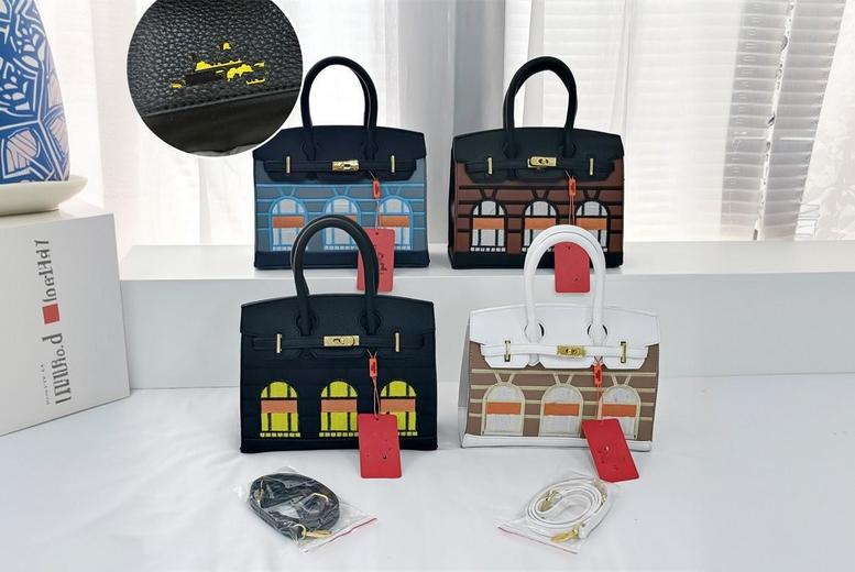 Black Unique House-Shaped Women’s PU Leather Crossbody Bag, Large Capacity | Wowcher