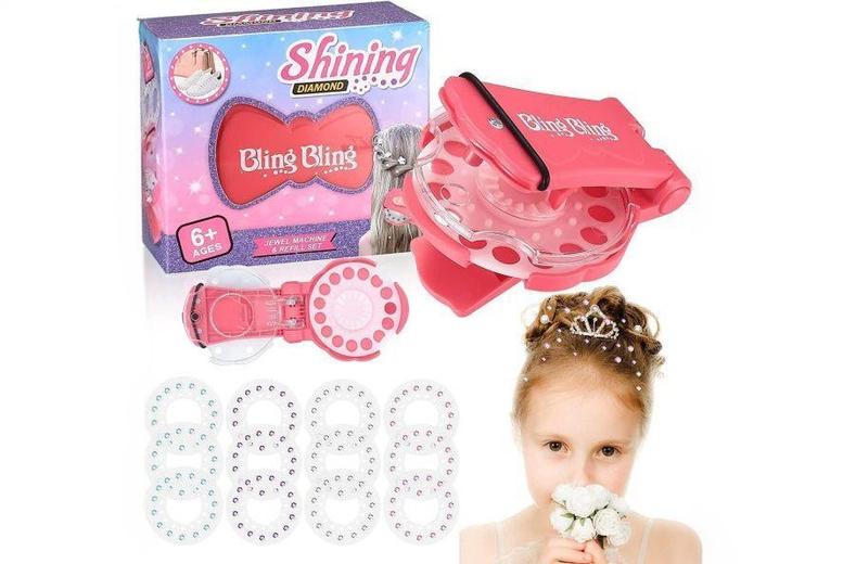 Creative Sparkling Hair Bedazzler Kit for Kids with 180 Colorful Gems | Wowcher