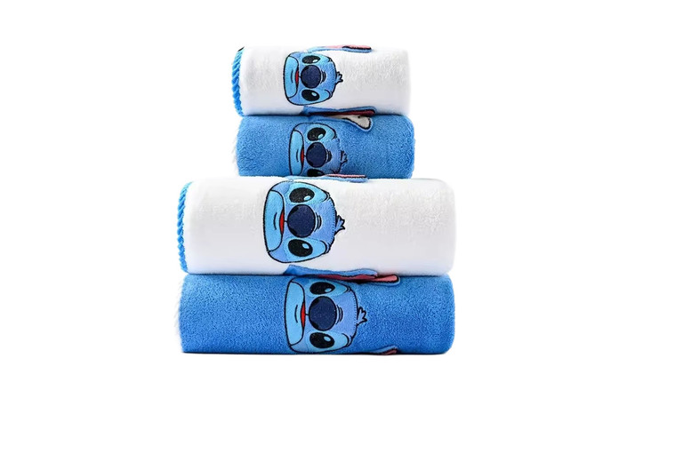 Ultra-Soft Lilo & Stitch  2-Piece Bath Towel Set – Quick-Dry, Premium Polyester, Family Safe | Wowcher
