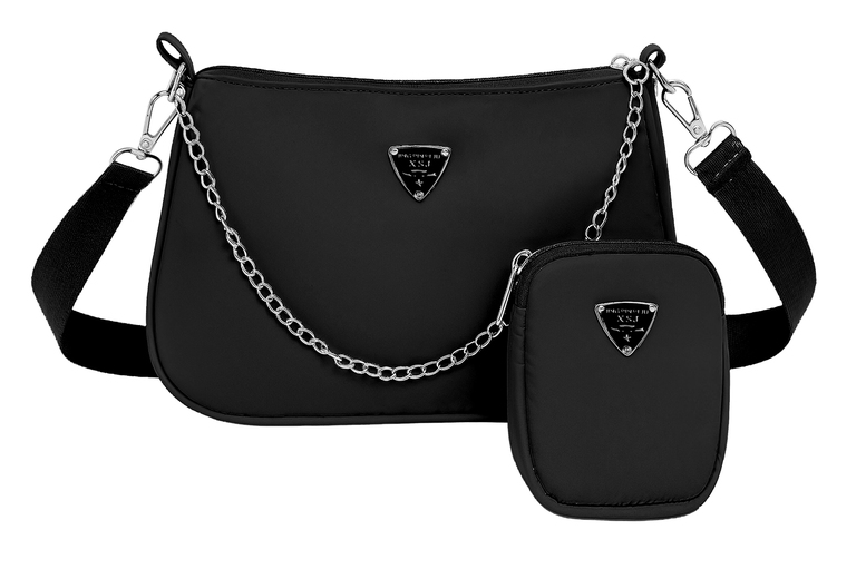 Purple Elegant Women’s Nylon Crossbody Bag Set in 3 Classic Colors | Wowcher