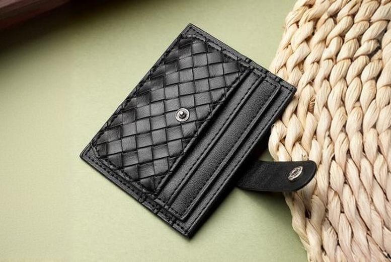 Unisex Black Knitted Leather Wallet Exquisite Card Bag – Slim, Chic & Durable | Wowcher Unisex Black Knitted Leather Wallet Exquisite Card Bag – Slim, Chic & Durable | Wowcher