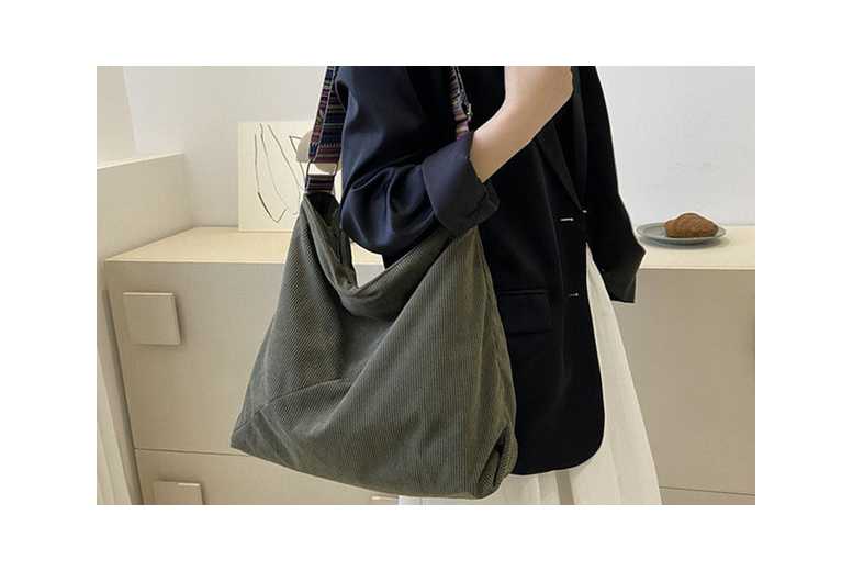Green Large Capacity Corduroy Tote Bag – Adjustable Strap, Anti-Theft Pocket, Fits 15.6″ Laptop – Women’s Shoulder & Crossbody Handbag | Wowcher Green Large Capacity Corduroy Tote Bag – Adjustable Strap, Anti-Theft Pocket, Fits 15.6″ Laptop – Women’s Shoulder & Crossbody Handbag | Wowcher
