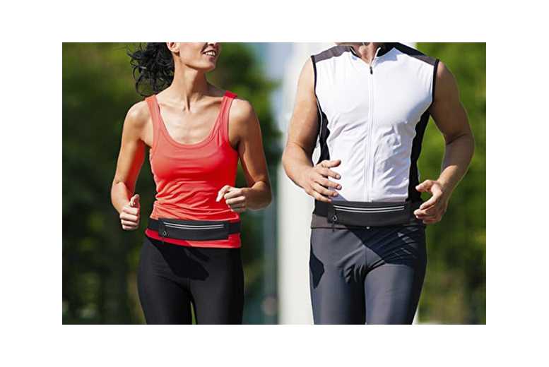 Unisex Fitness Tracker Running Belt with Reflective Strips & Waterproof Coating | Wowcher Unisex Fitness Tracker Running Belt with Reflective Strips & Waterproof Coating | Wowcher