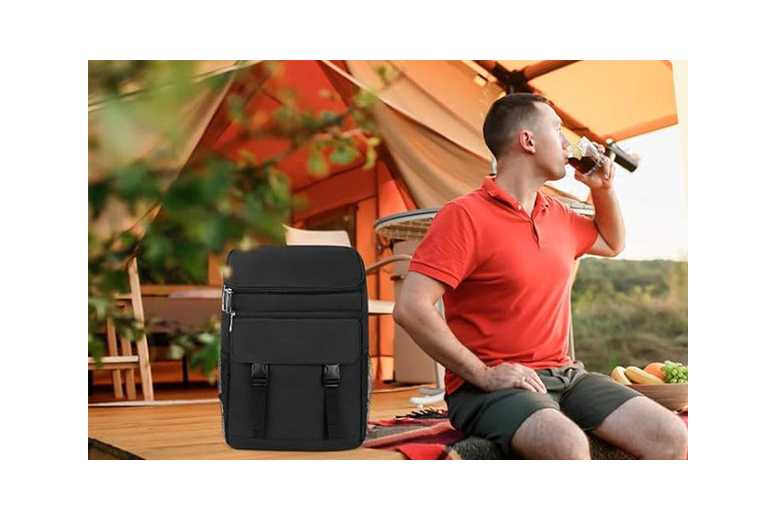 Black Oxford Fabric Multi-Compartment Backpack Handbag – Water-Resistant, Lightweight, Large Capacity | Wowcher