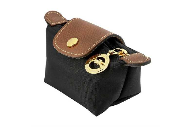 Unisex Navy Designer  Nylon Mini Tote Bag – Small Handheld Purse, Gold Hardware, Classic Colours | Wowcher