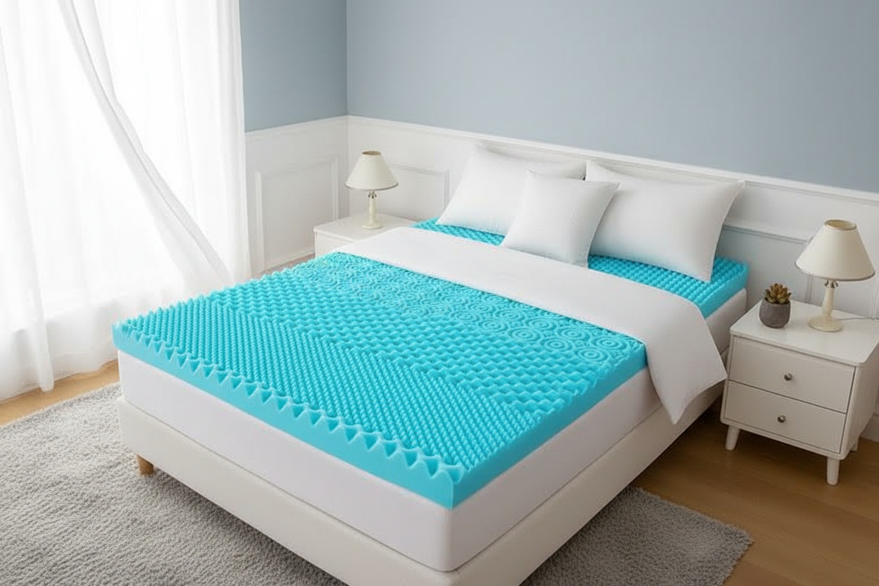 Cooling 7-Zone Memory Foam Mattress Topper – Hypoallergenic, Breathable, Multiple UK Sizes & Depths | Wowcher