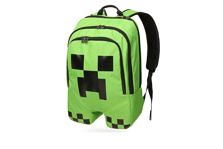 Kids Durable Oxford Creeper Print Backpack – Fun Minecraft- School Bag (Ages 6+) | Wowcher