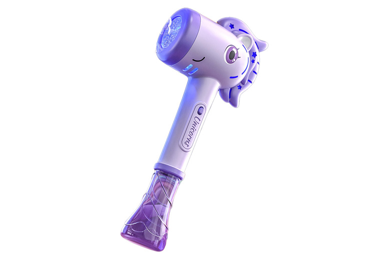 Handheld Pony-Style Luminous Bubble Machine – Imaginative Outdoor Toy for Ages 3+, LED Light-Up, Mess-Free | Wowcher